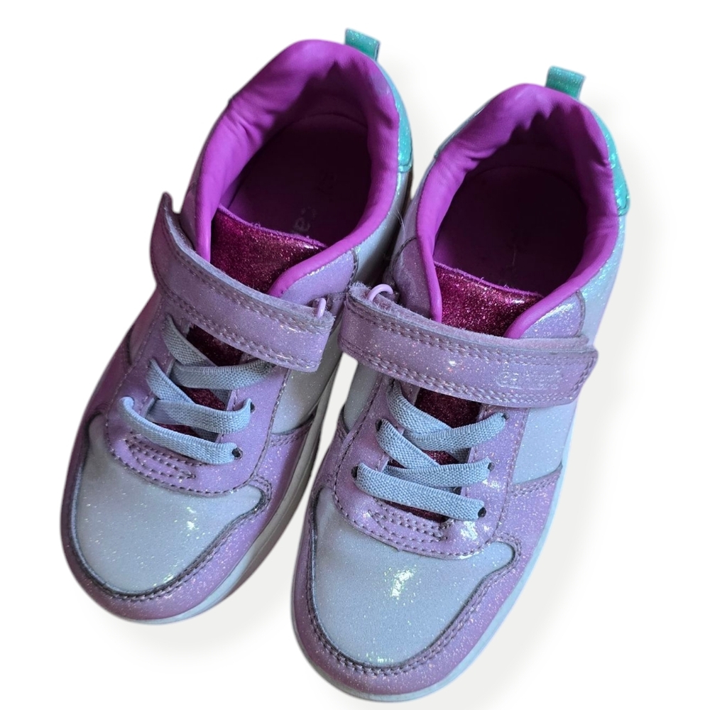 Carter's Size 11 Kids Sneakers in Pink, Off White And Green - Picture 3 of 6